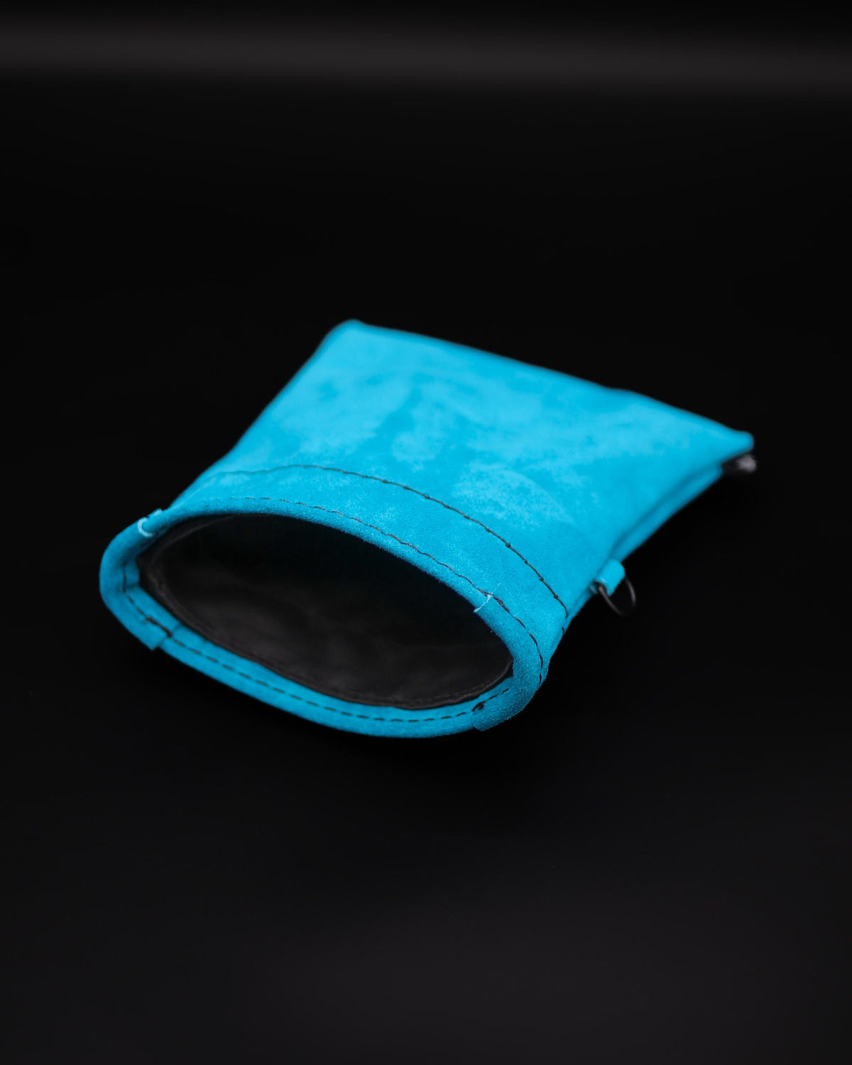 Teal Leather Treat Pouch