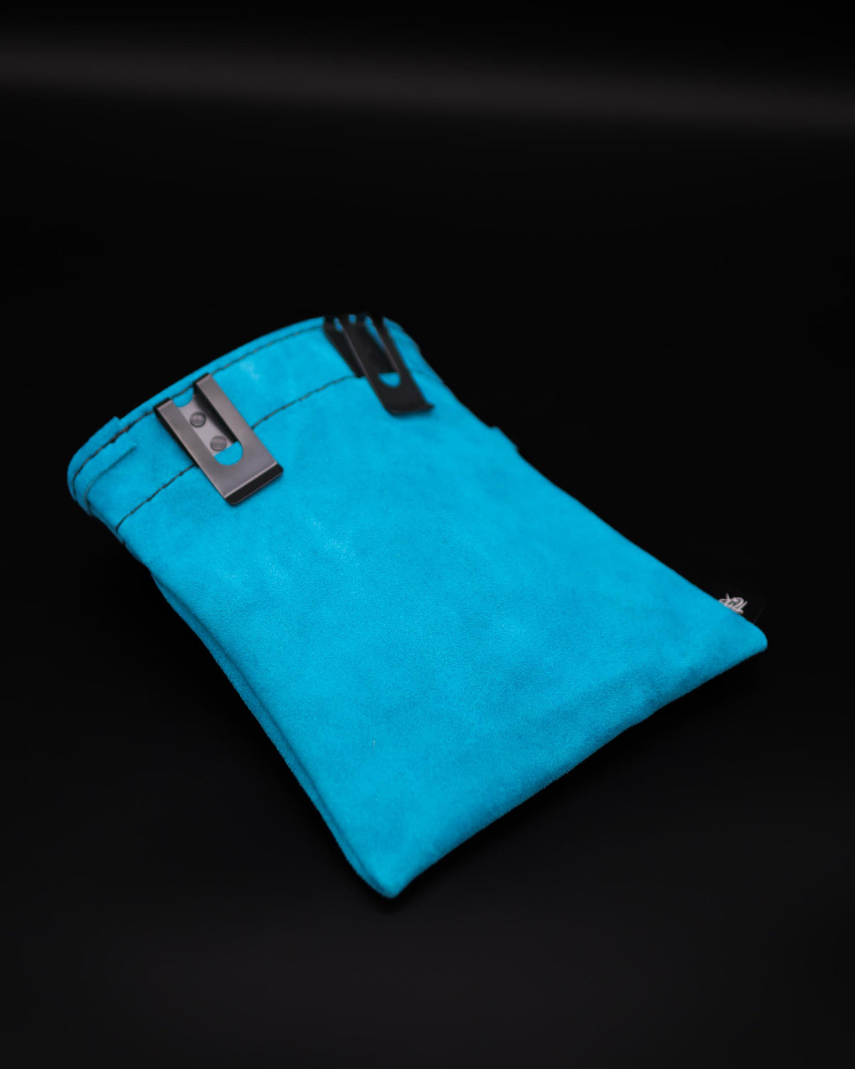 Teal Leather Treat Pouch