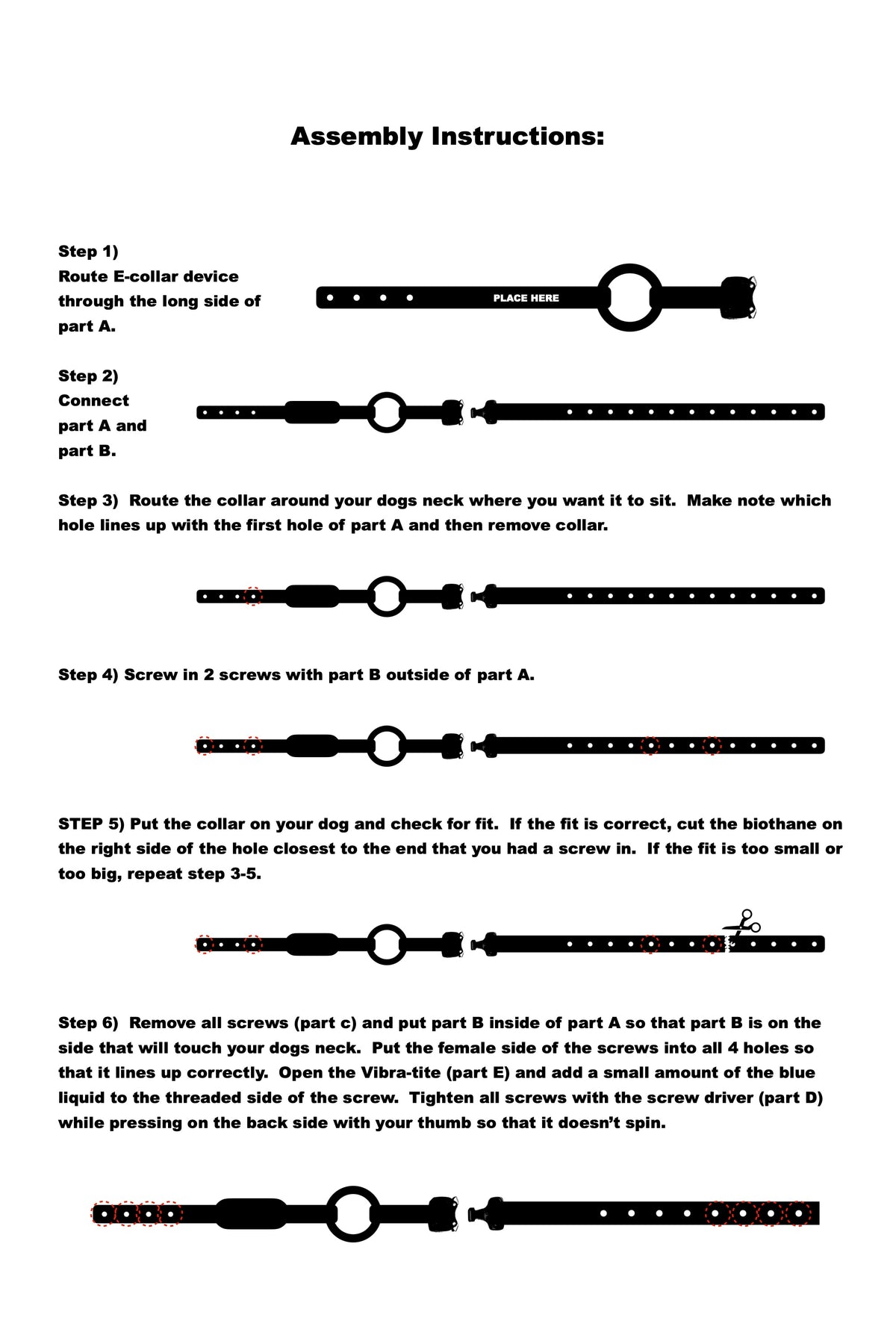 TGR 3/4" E-Collar Strap